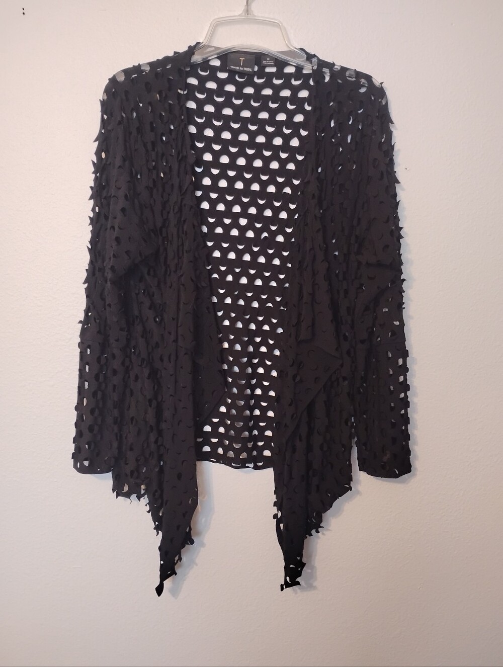Travel By Tribal Black Long Sleeve Cut Out Cardigan
